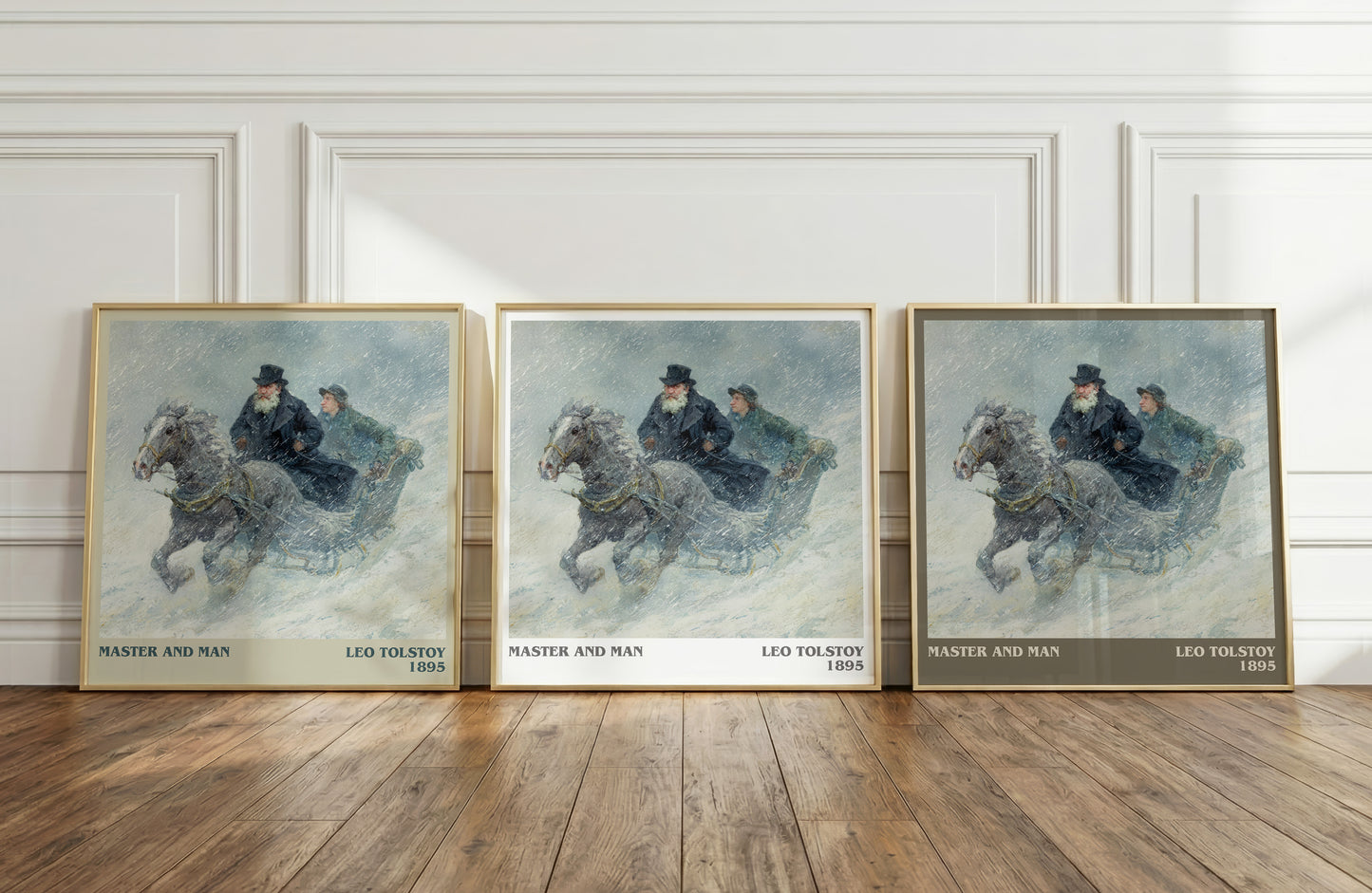 Master And Man literary print framed by window – literary home decor