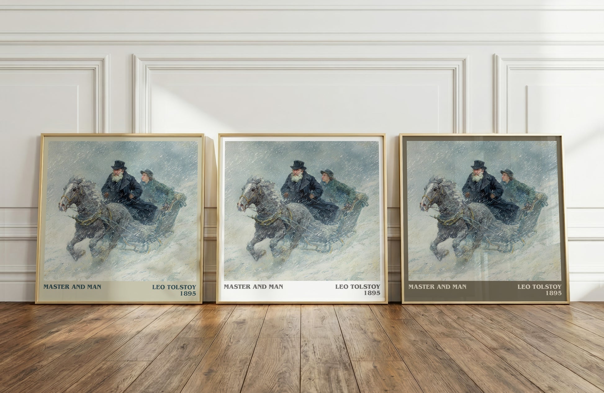 Master And Man literary print framed by window – literary home decor