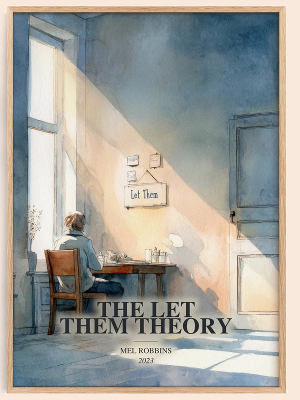 The Let Them Theory watercolour book poster by Mel Robbins – framed literary art print