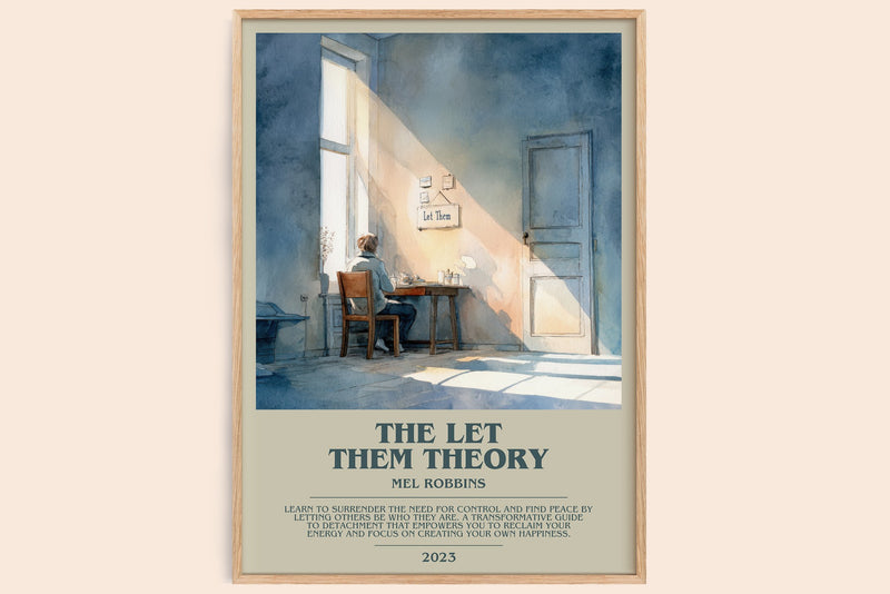 The Let Them Theory Bookish Wall Art by Mel Robbins (Modern style)