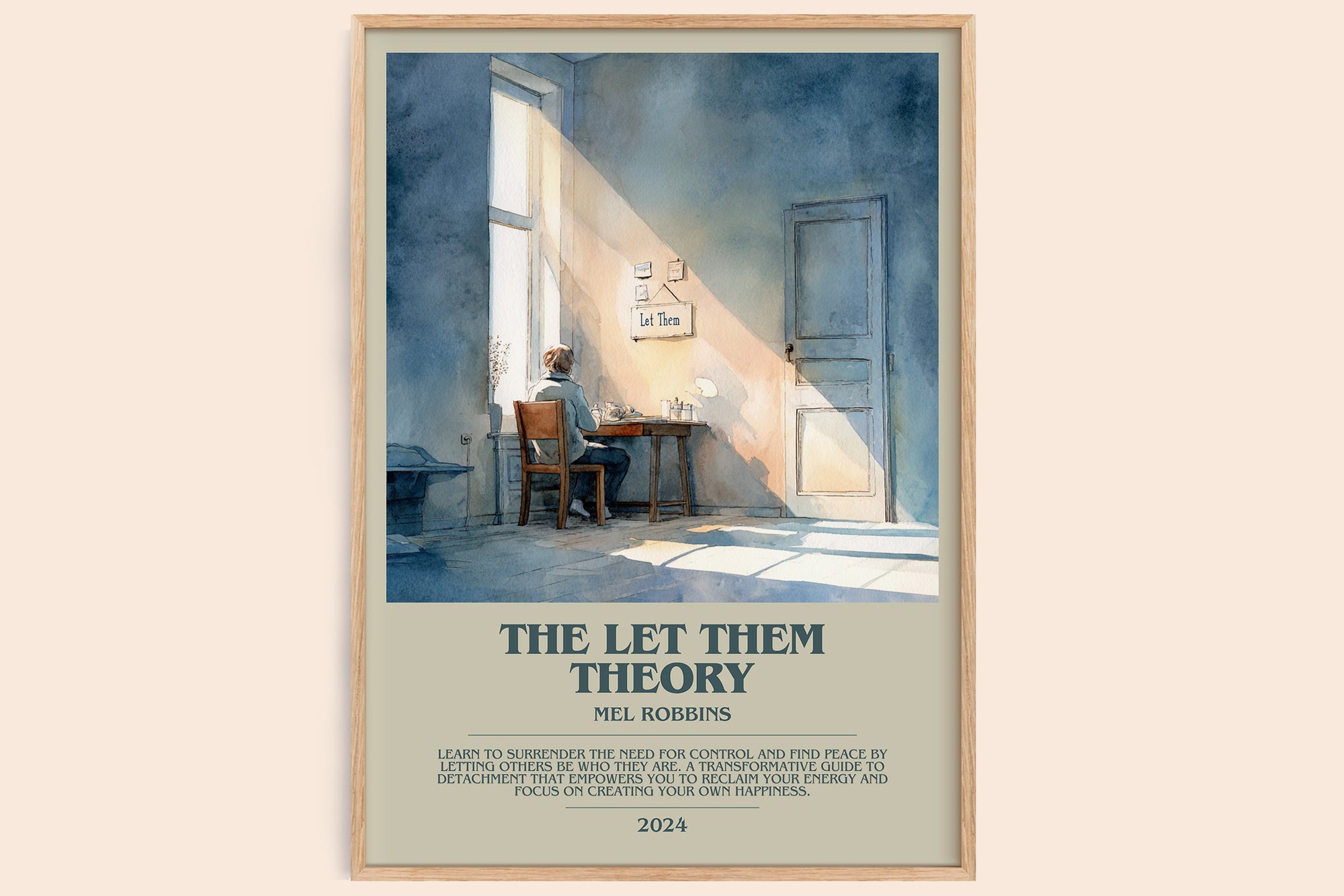 The Let Them Theory bookish book poster by Mel Robbins – framed literary art print