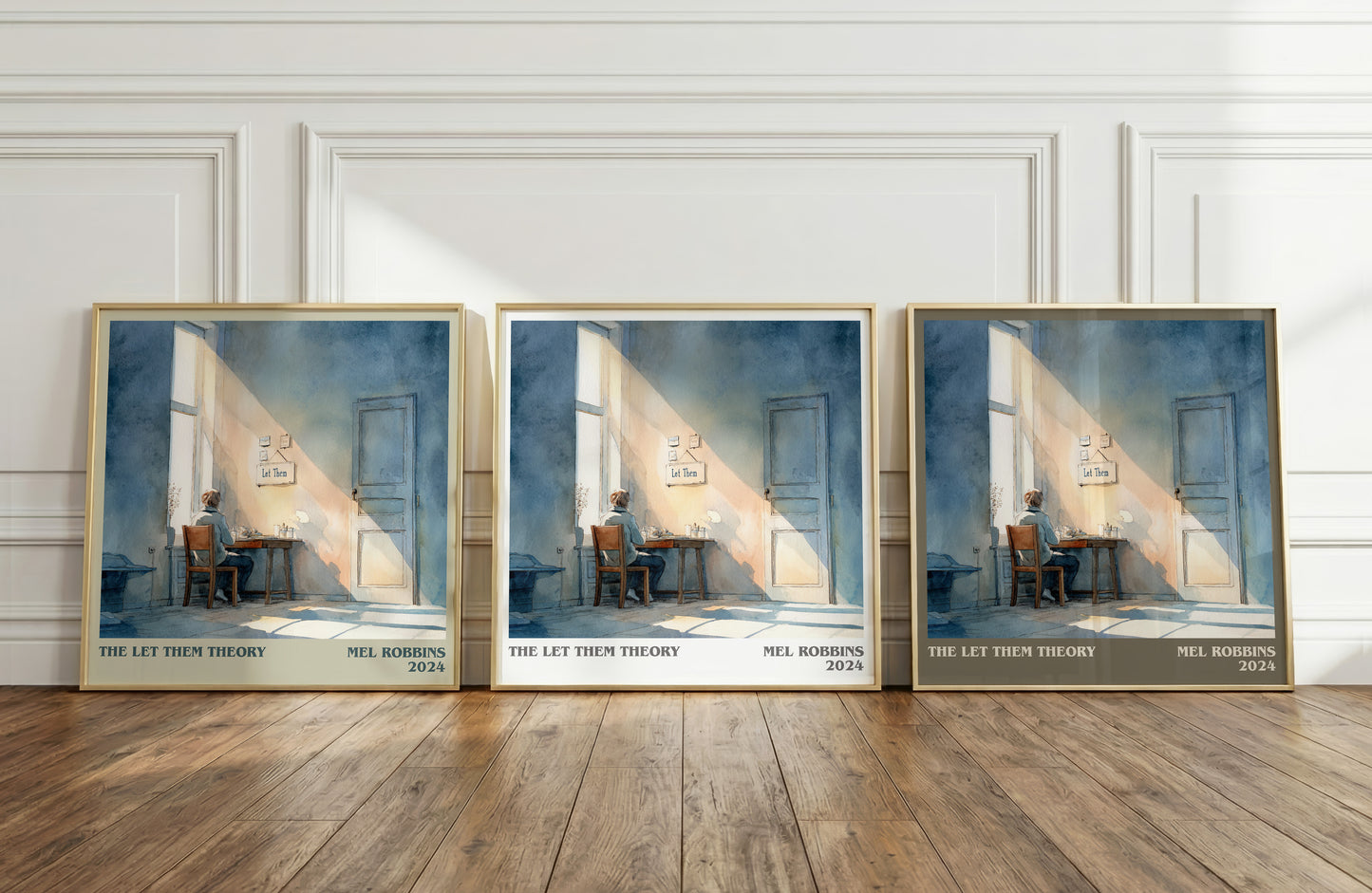 The Let Them Theory literary print framed by window – literary home decor