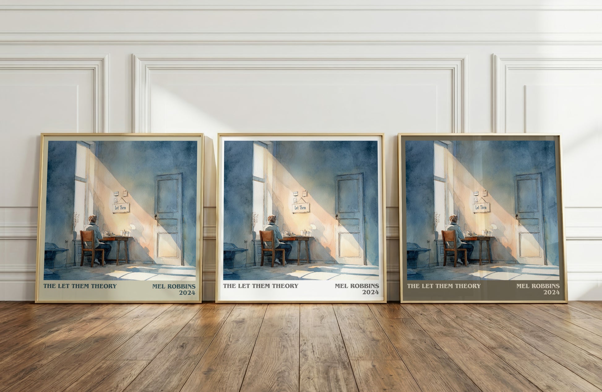 The Let Them Theory literary print framed by window – literary home decor