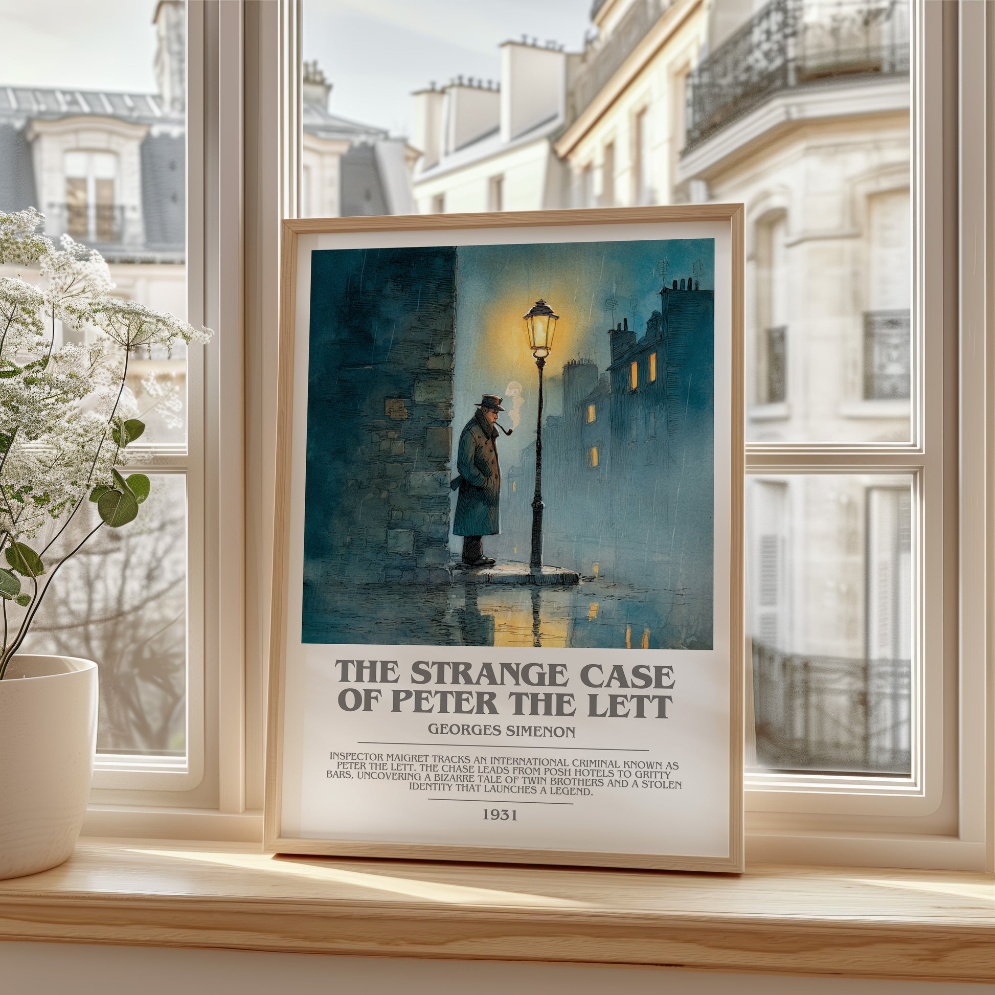The Strange Case of Peter the Lett bookish poster colour and style options – Georges Simenon book art