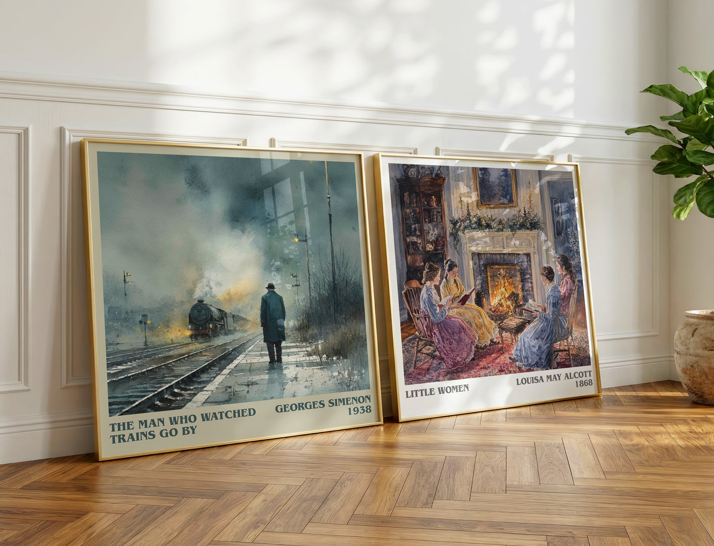 The Man Who Watched the Trains Go By book poster packaging – museum-quality print rolled in protective tube