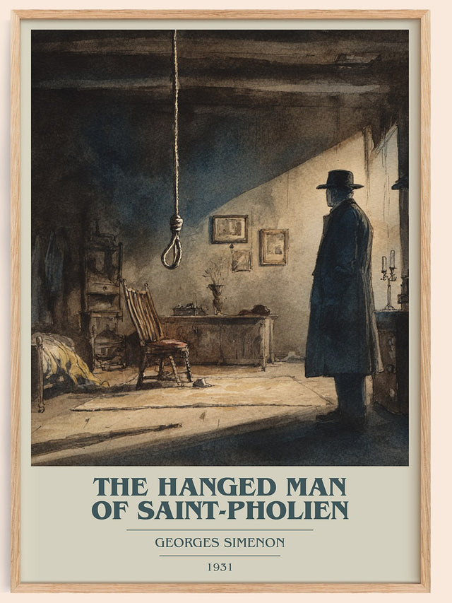 The Hanged Man Of Saint-Pholien Book Cover Poster by Georges Simenon