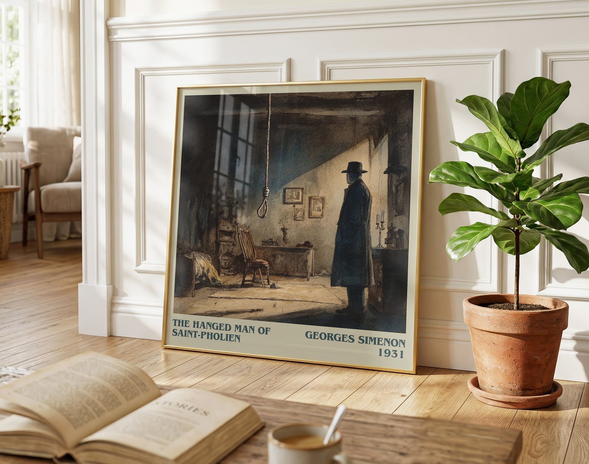 The Hanged Man Of Saint-Pholien literary poster paired in gallery wall – literary art prints