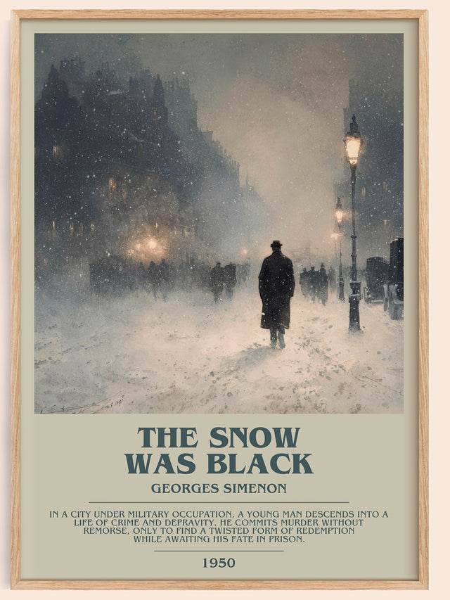 The Snow was Black Bookish Wall Art by Georges Simenon