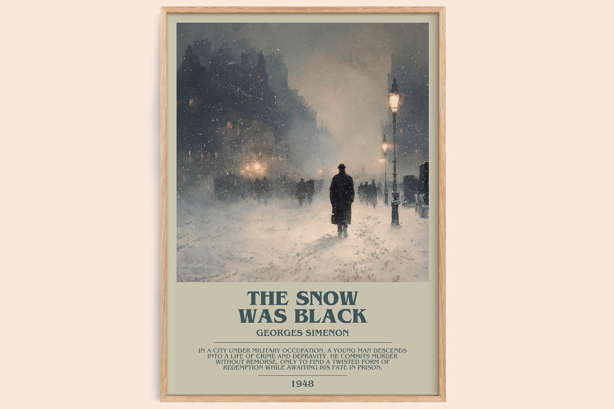The Snow was Black Bookish Wall Art by Georges Simenon