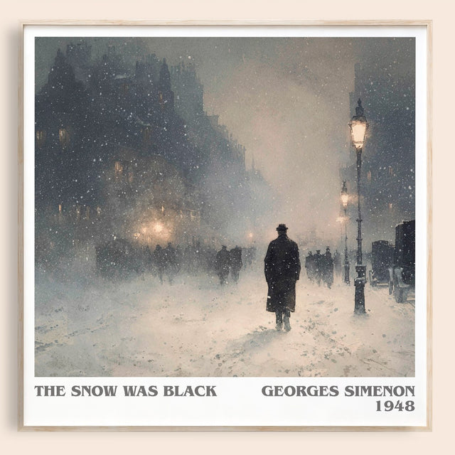 The Snow was Black Literary Art Print by Georges Simenon