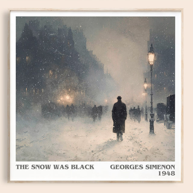 The Snow was Black Literary Art Print by Georges Simenon