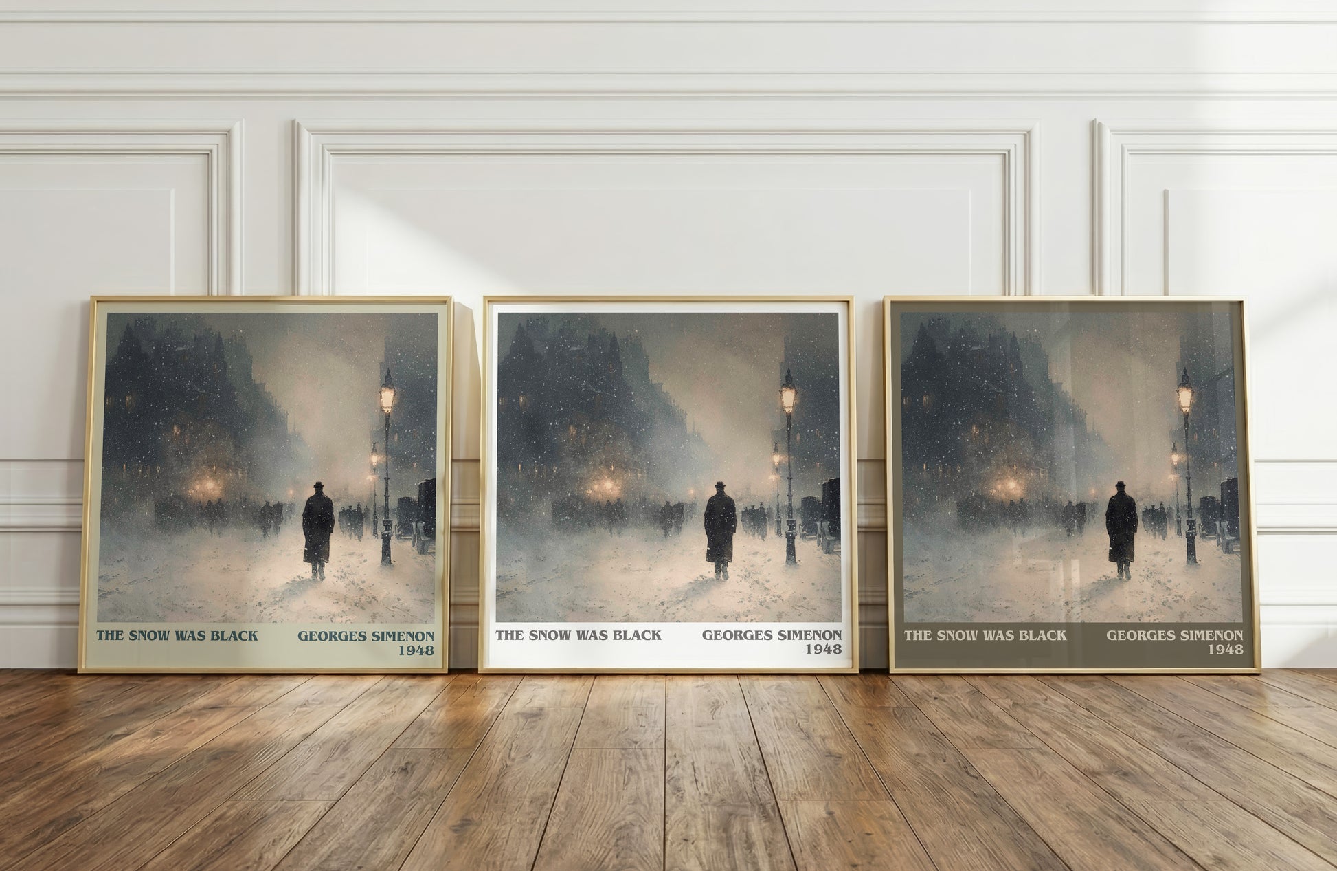 The Snow was Black literary print framed by window – literary home decor
