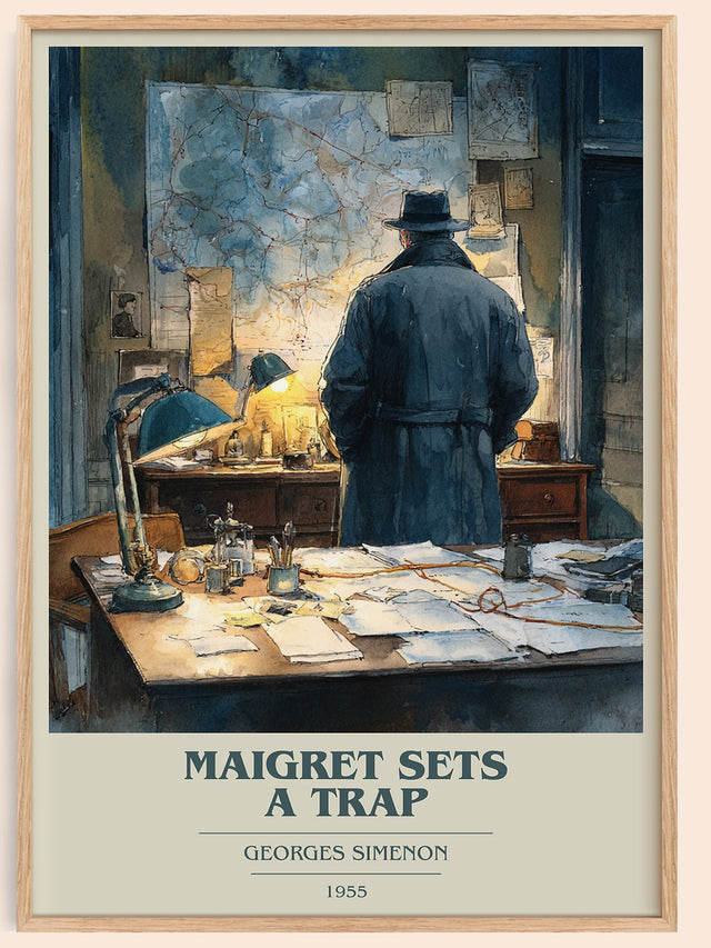 Maigret Sets a Trap Book Cover Poster by Georges Simenon