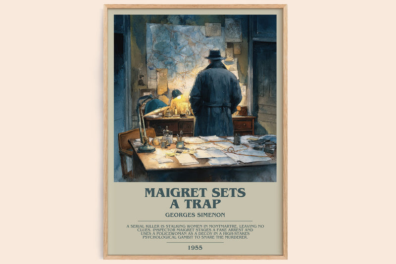 Maigret Sets a Trap Bookish Wall Art by Georges Simenon (Modern style)