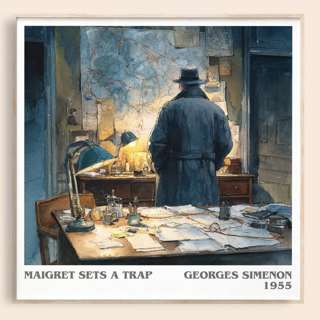 Maigret Sets a Trap Literary Art Print by Georges Simenon