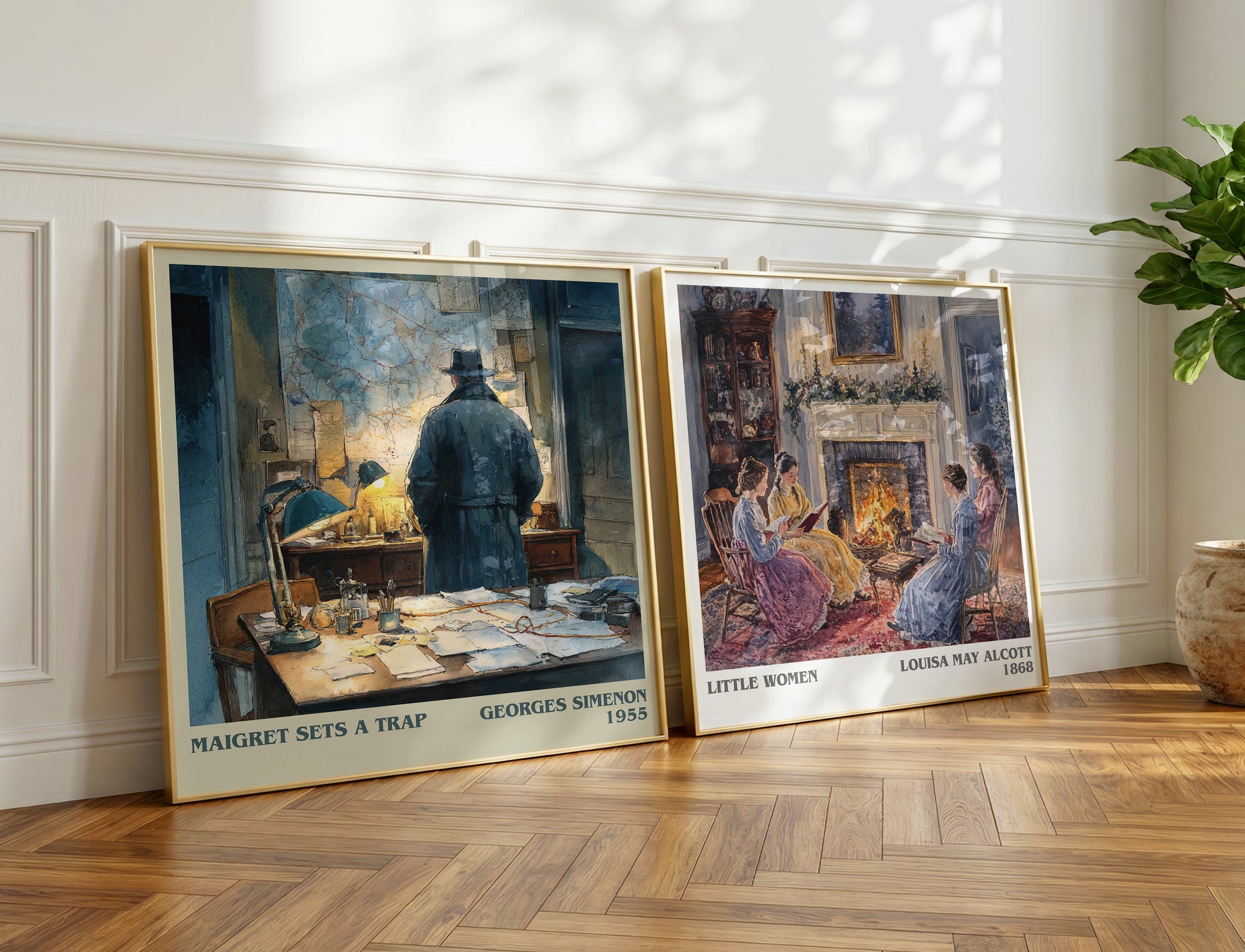 Maigret Sets a Trap book poster packaging – museum-quality print rolled in protective tube
