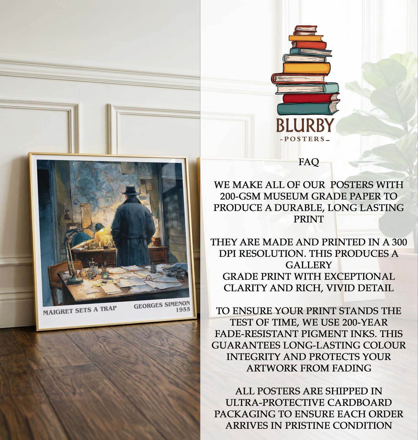 Maigret Sets a Trap Literary Art Print by Georges Simenon