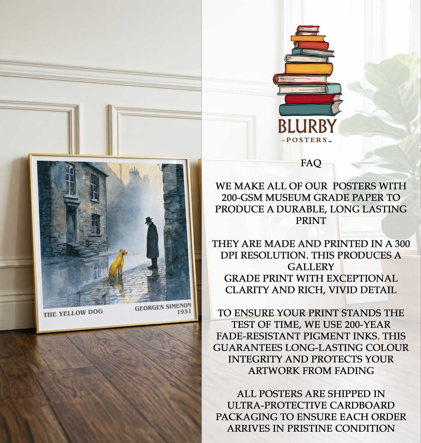 The Yellow Dog Literary Art Print by Georges Simenon