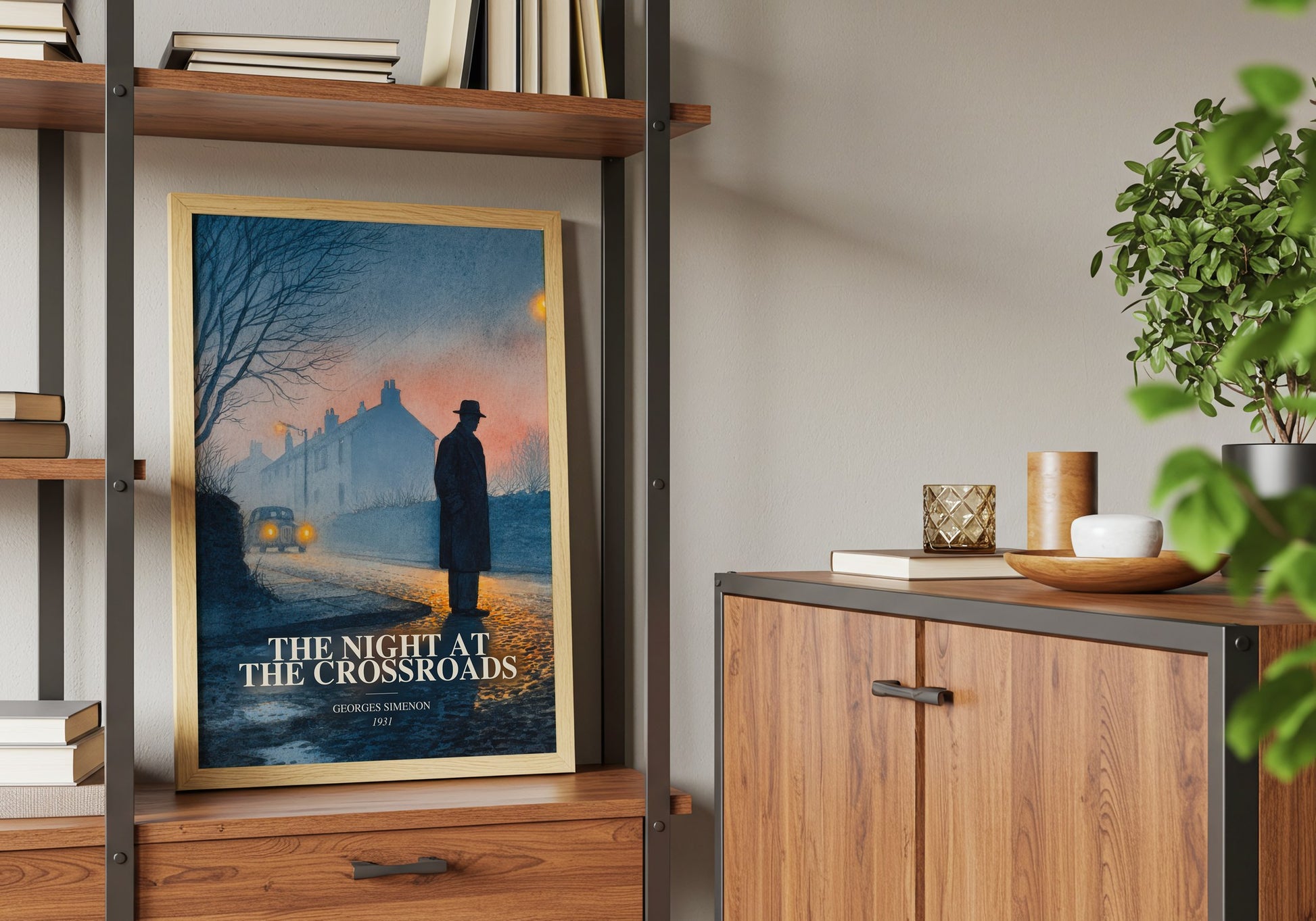 The Night At The Crossroads book watercolour illustration paper finish options – matte satin gloss