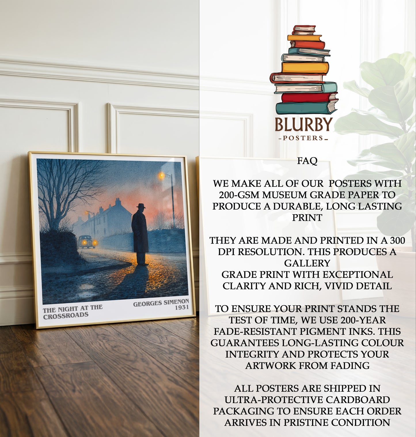 The Night At The Crossroads Literary Art Print by Georges Simenon