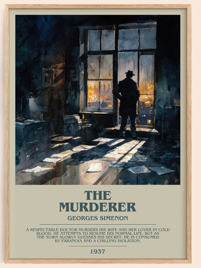 The Murderer Bookish Wall Art by Georges Simenon