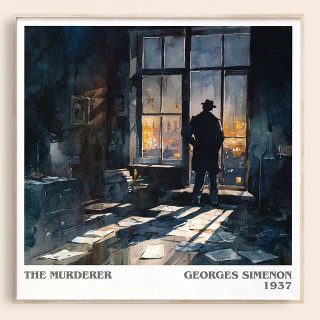 The Murderer Literary Art Print by Georges Simenon