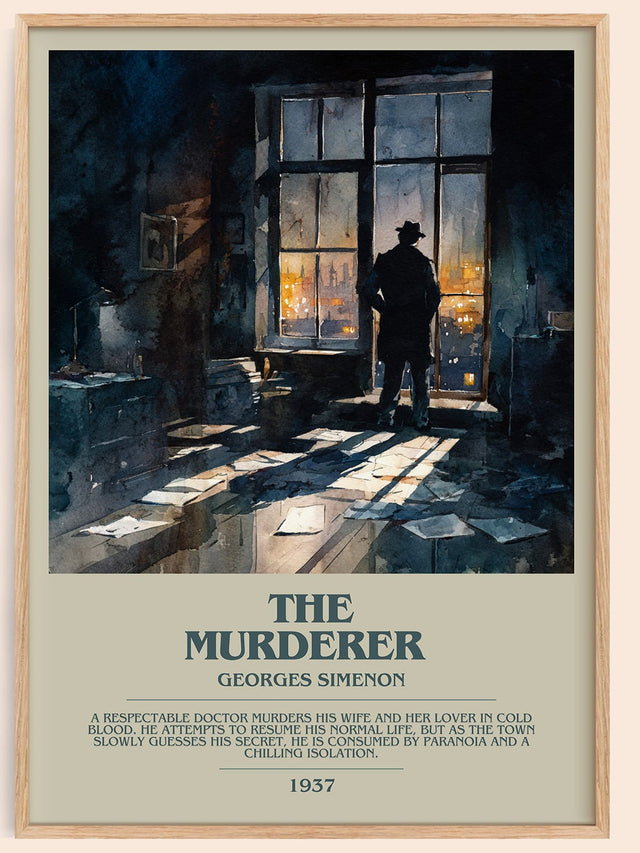 The Murderer Bookish Wall Art by Georges Simenon