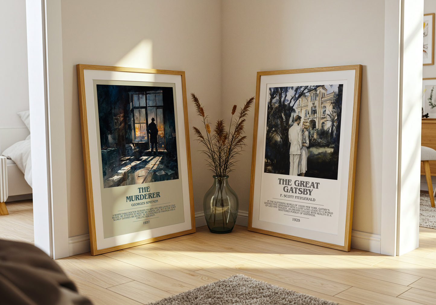 The Murderer bookish book poster framed on wall – non fiction wall art