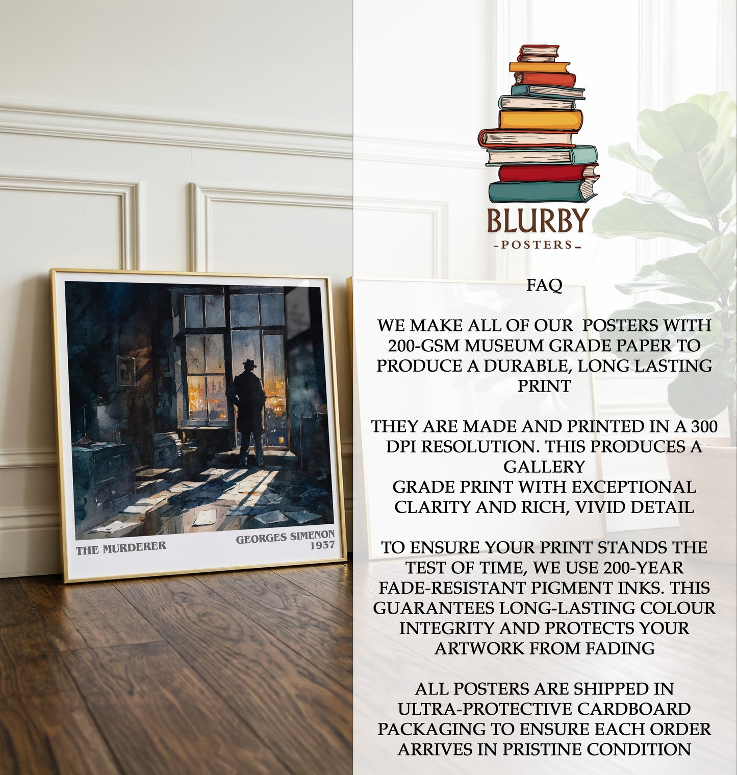 The Murderer Literary Art Print by Georges Simenon