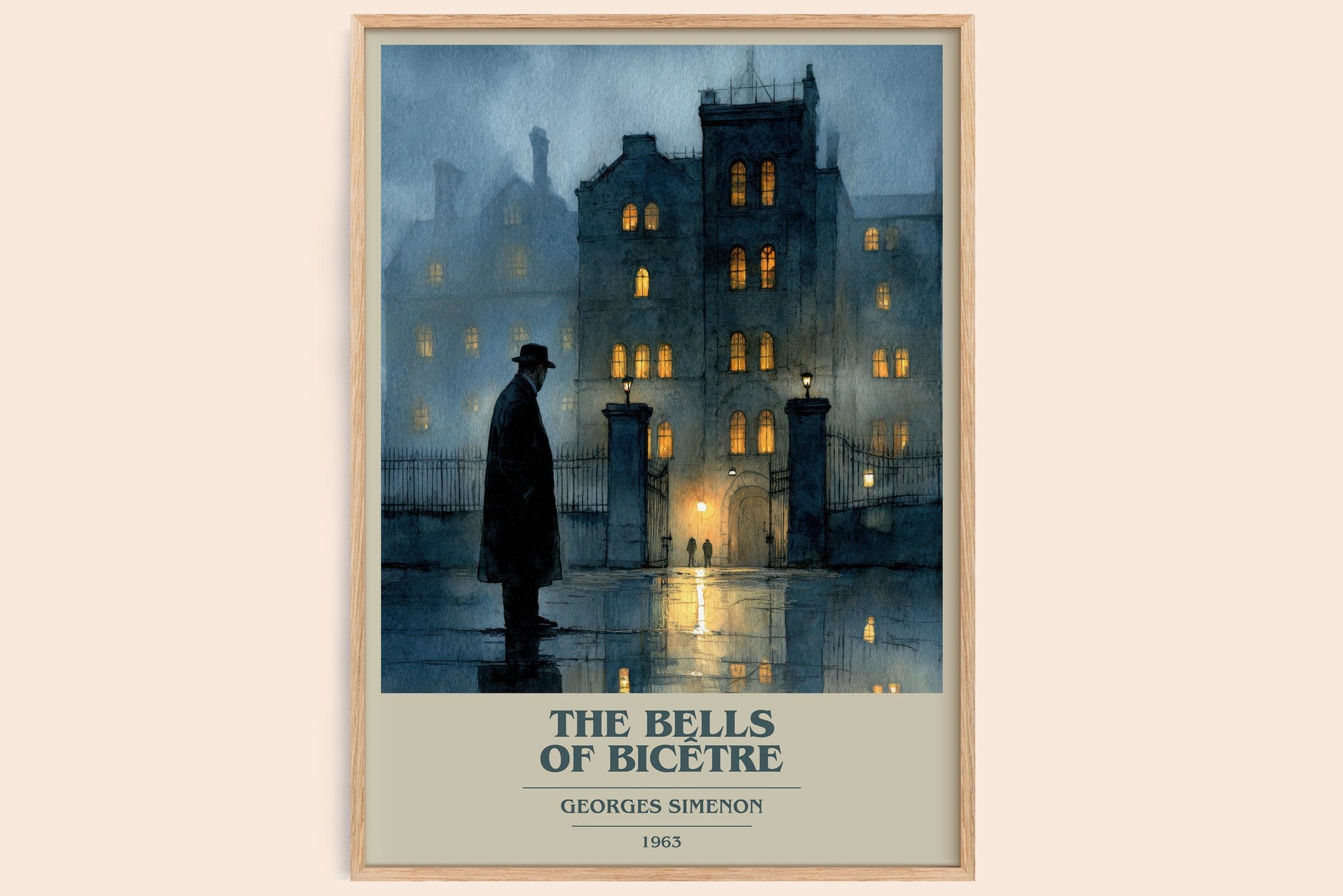 The Bells of Bicêtre Book Cover Poster by Georges Simenon
