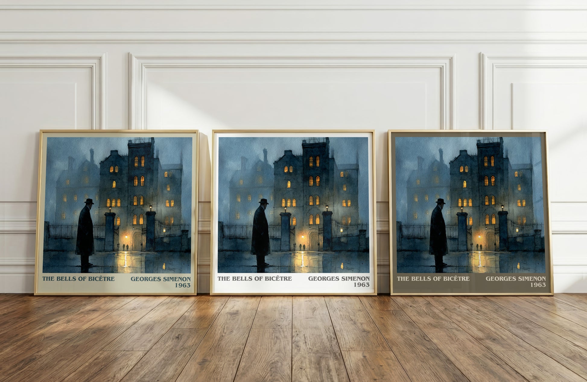 The Bells of Bicêtre literary print framed by window – literary home decor