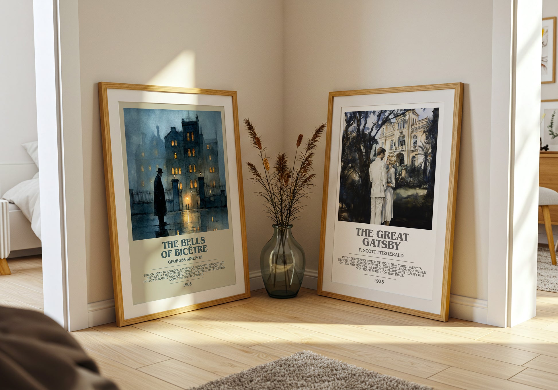 The Bells of Bicêtre bookish book poster framed on wall – crime wall art