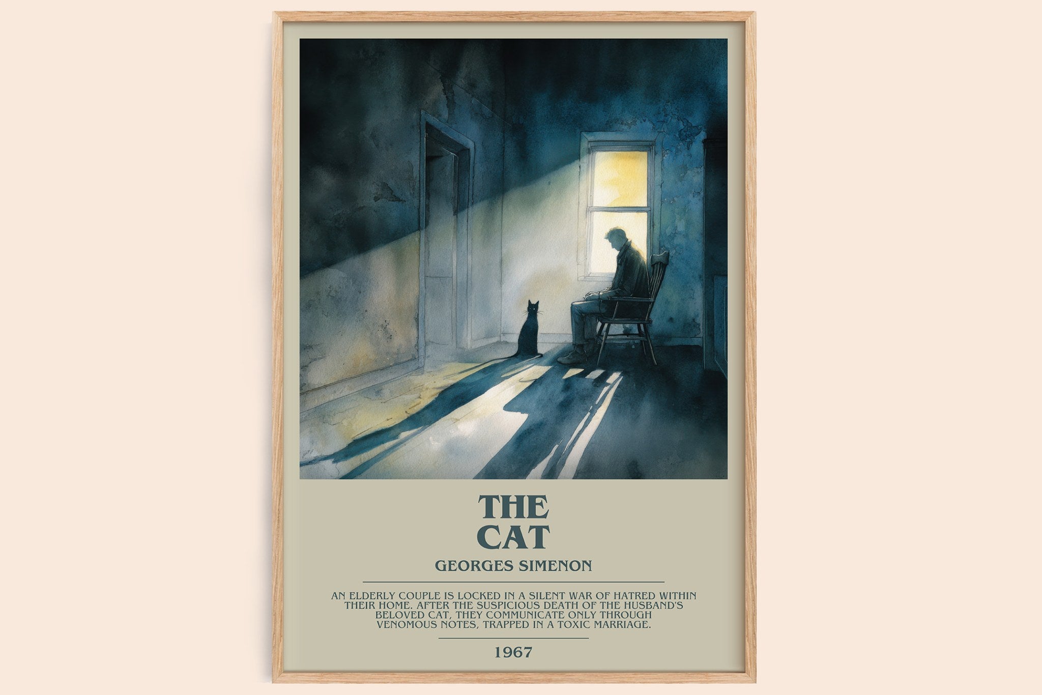 The Cat Bookish Wall Art by Georges Simenon