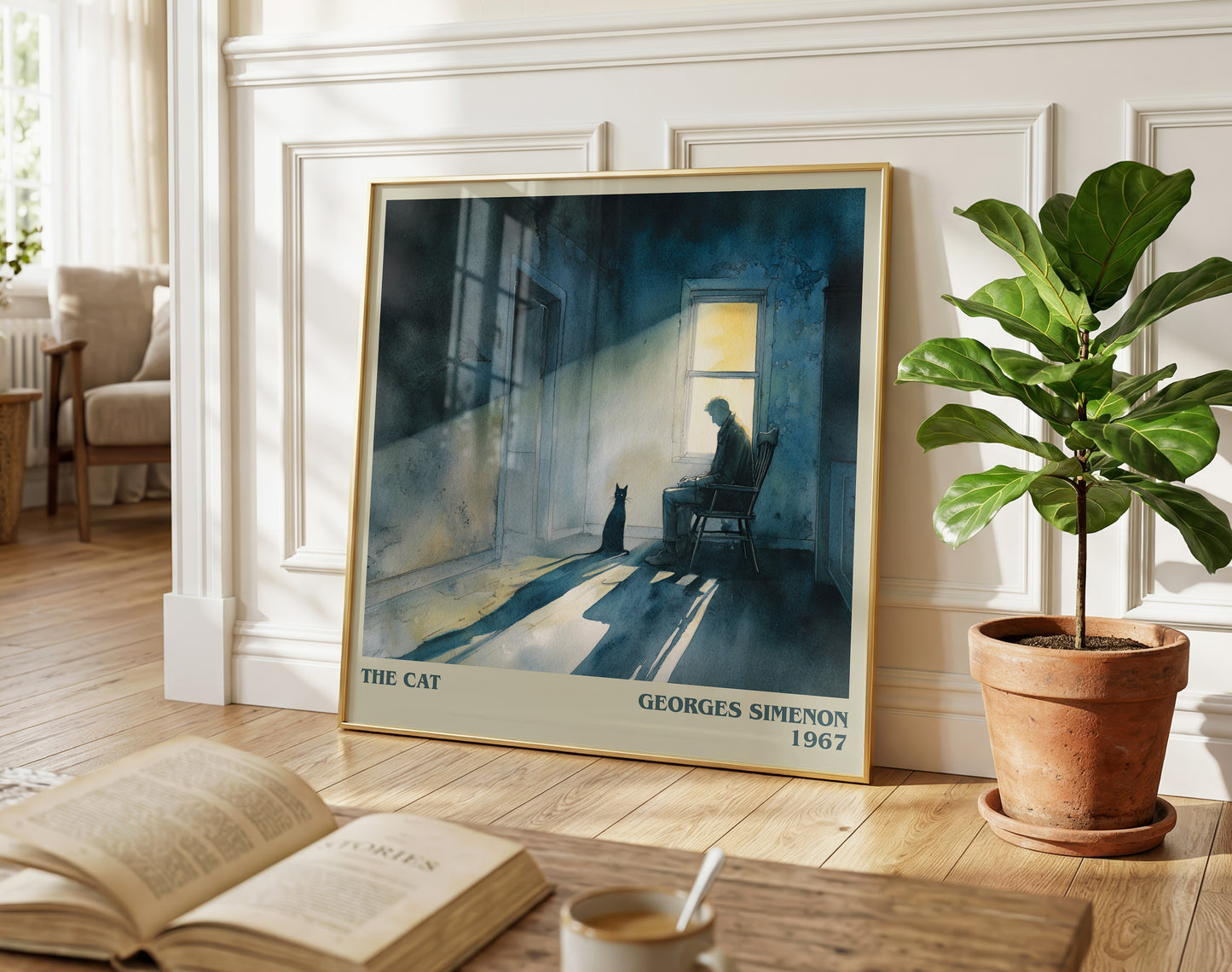 The Cat literary poster paired in gallery wall – literary art prints