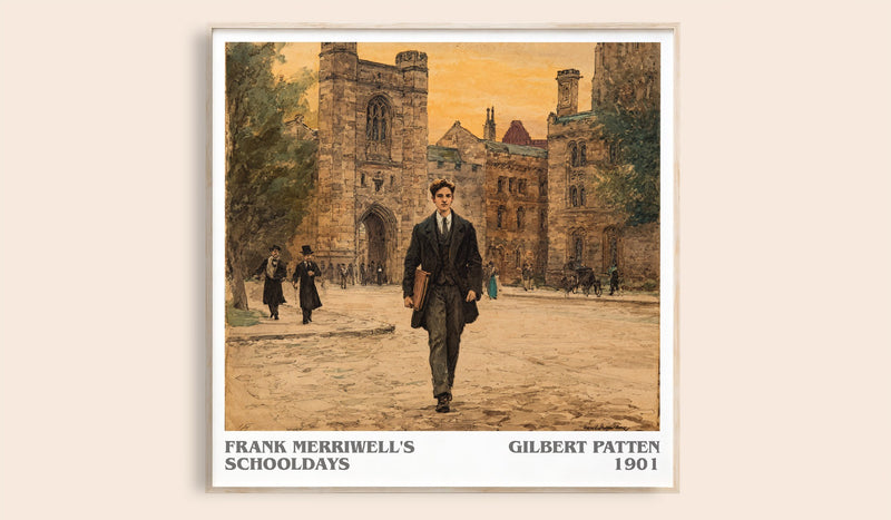 Frank Merriwell's Schooldays Literary Art Print by Gilbert Patten (Square style)