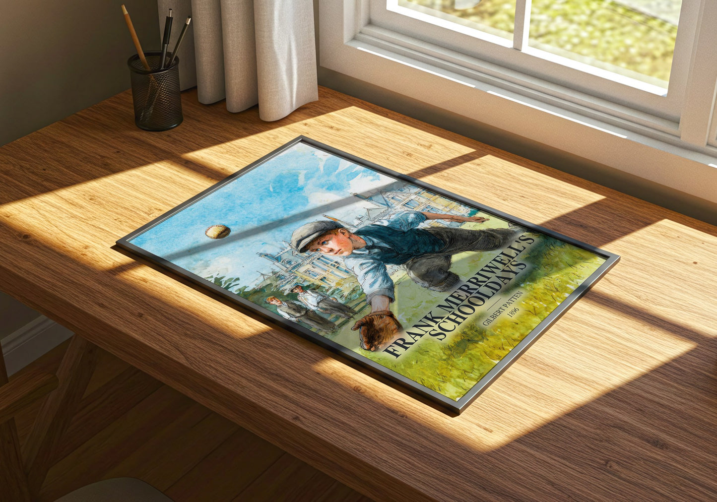 Frank Merriwell'S Schooldays watercolour book poster framed on wall – young adult wall art