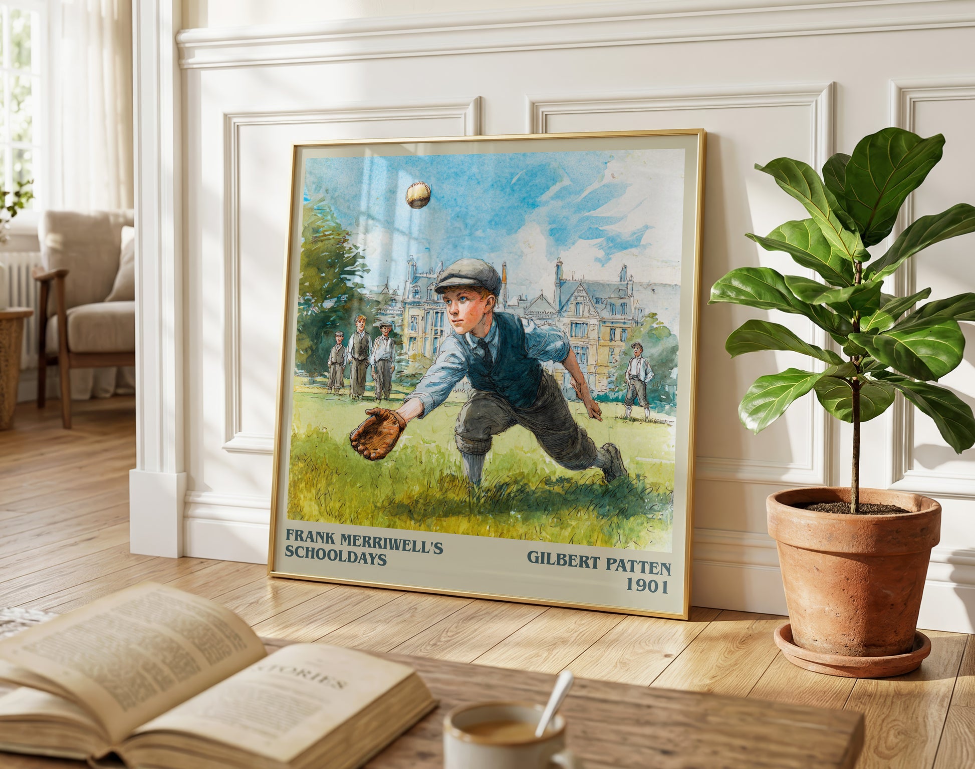 Frank Merriwell's Schooldays literary poster paired in gallery wall – literary art prints