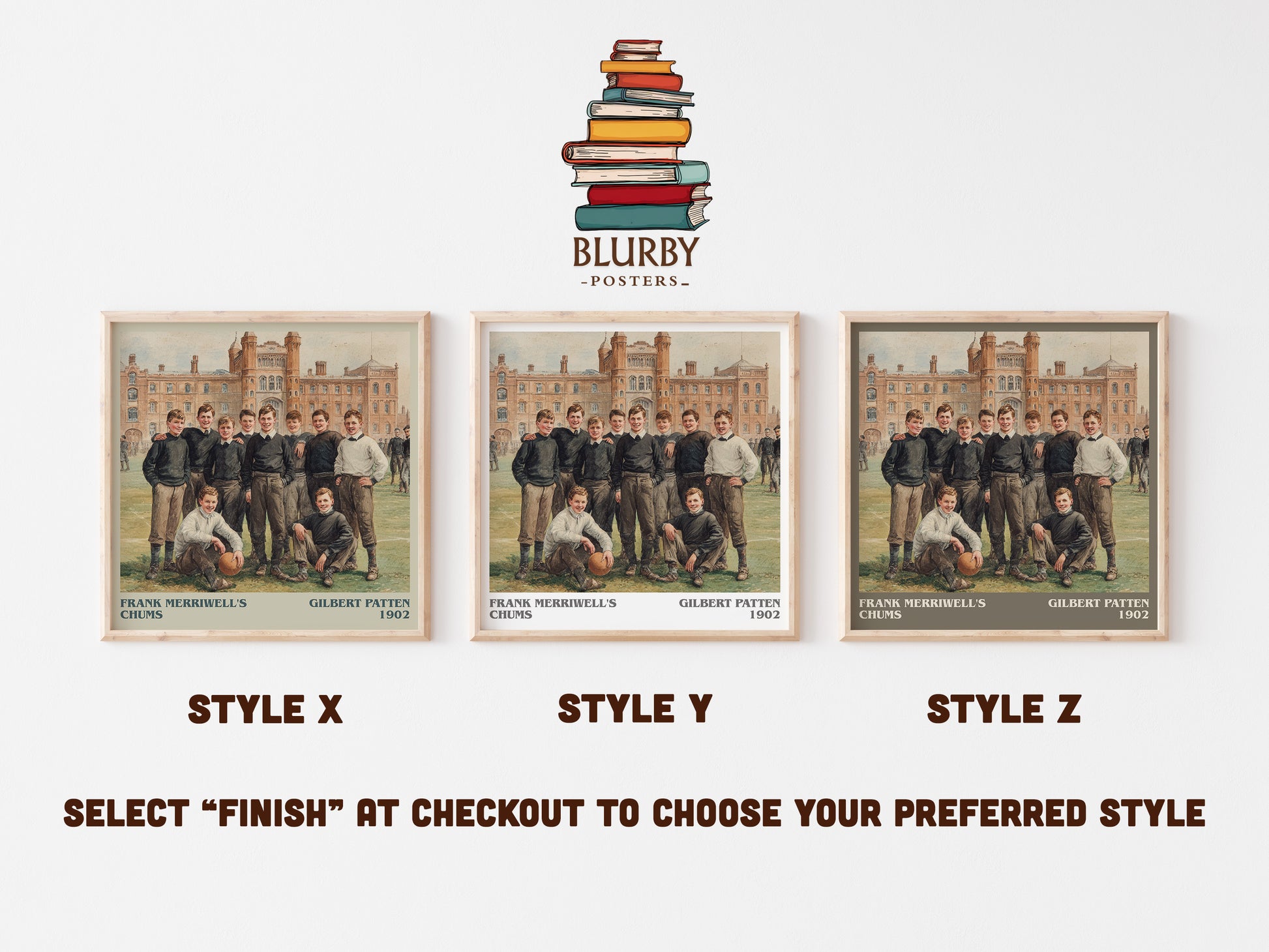 Frank Merriwell's Chums literary art print colour and style options – Gilbert Patten book art