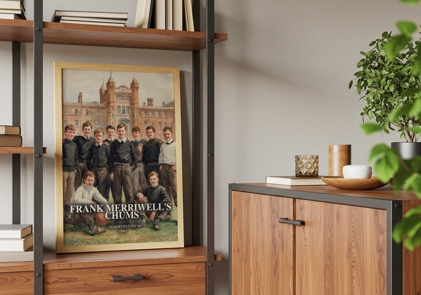Frank Merriwell'S Chums book watercolour illustration paper finish options – matte satin gloss