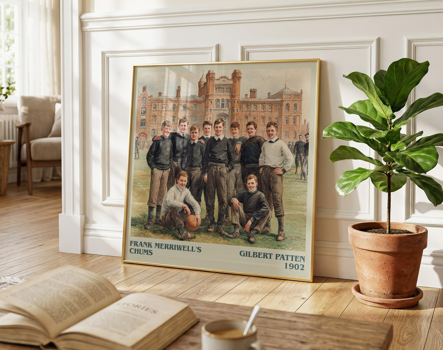 Frank Merriwell's Chums literary poster paired in gallery wall – literary art prints