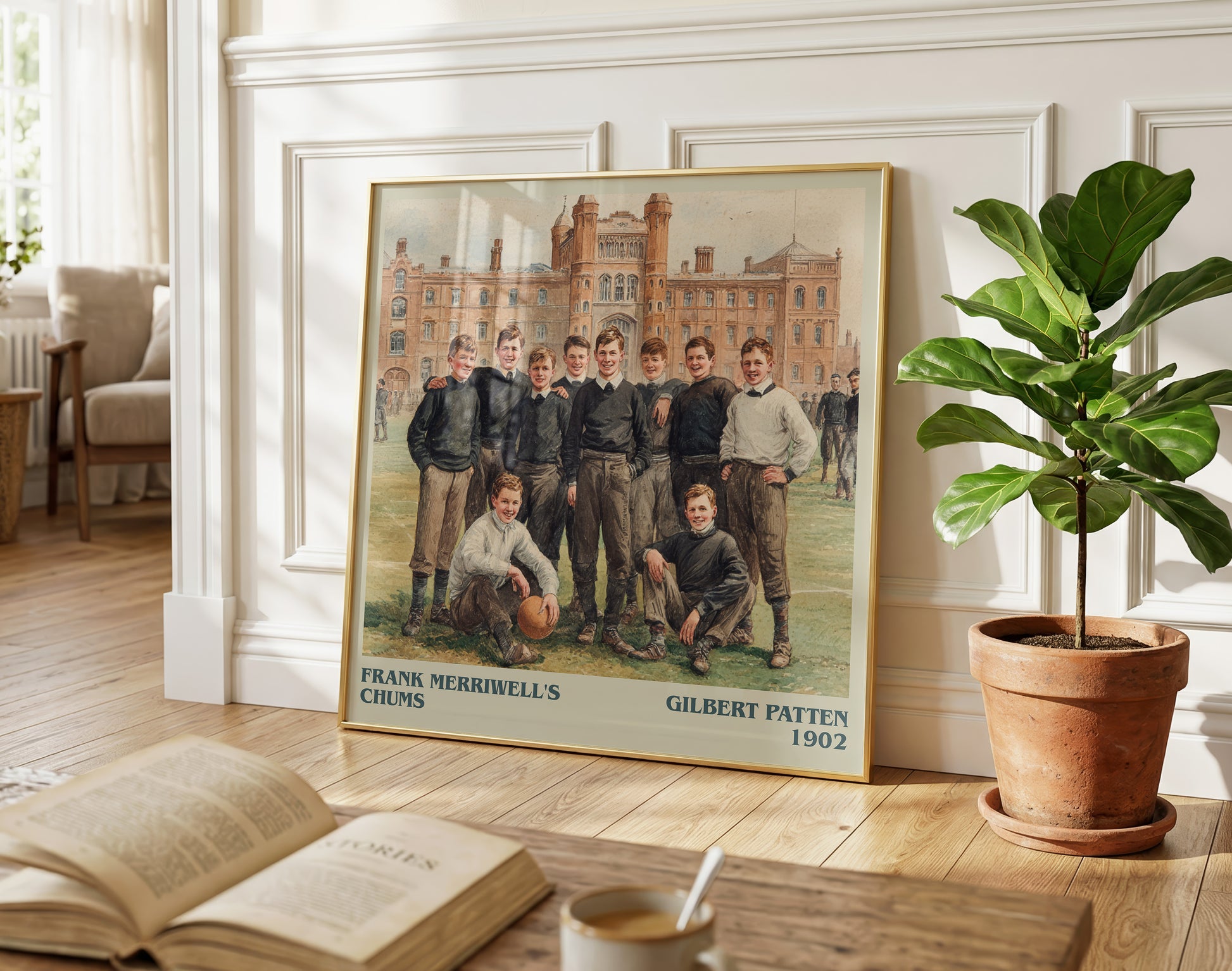 Frank Merriwell's Chums literary poster paired in gallery wall – literary art prints