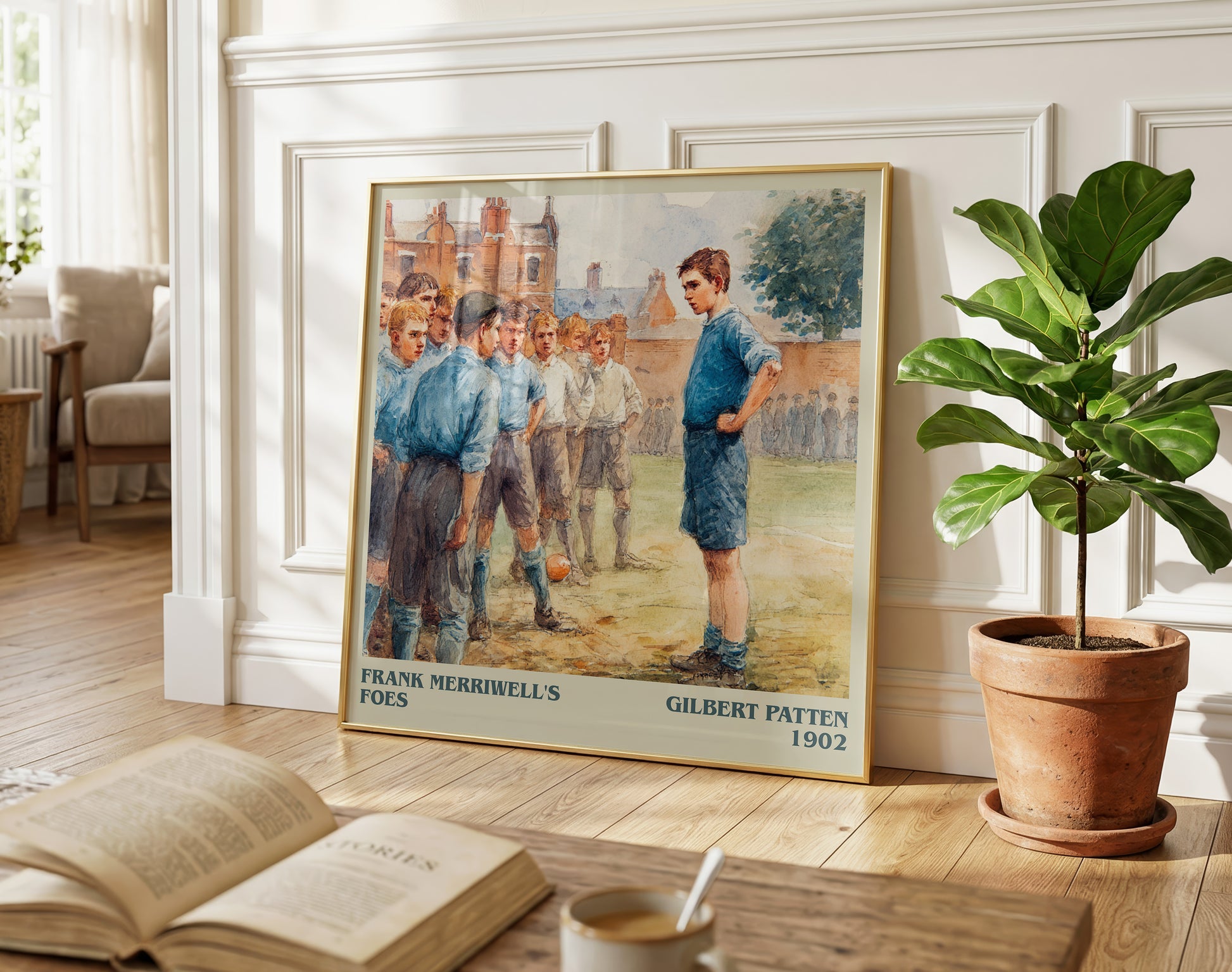 Frank Merriwell's Foes literary poster paired in gallery wall – literary art prints