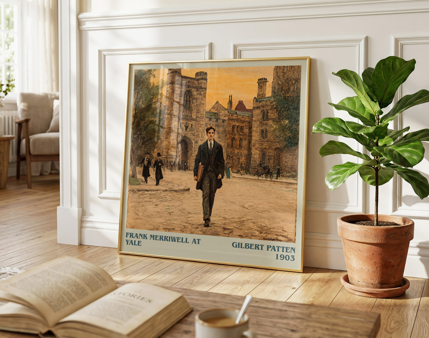 Frank Merriwell At Yale literary poster paired in gallery wall – literary art prints