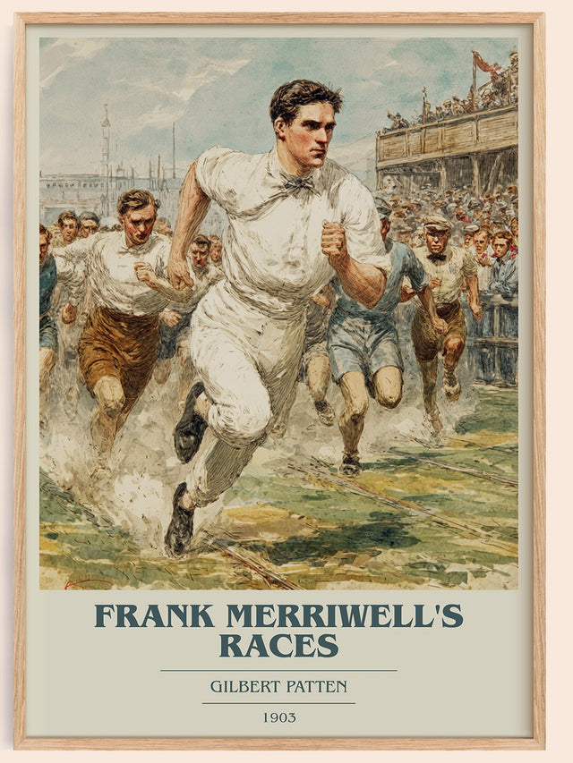 Frank Merriwell's Races Book Cover Poster by Gilbert Patten