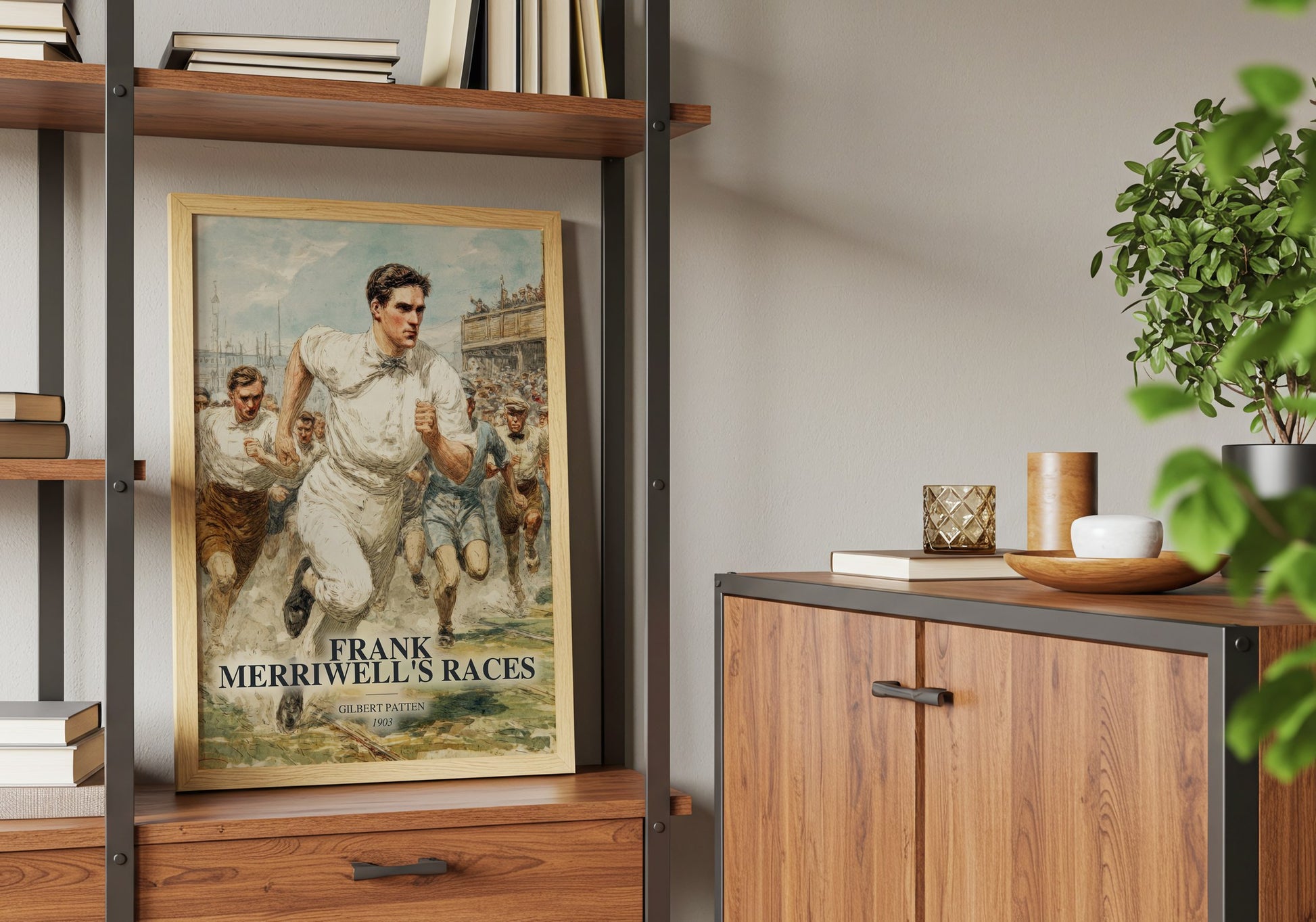 Frank Merriwell'S Races book watercolour illustration paper finish options – matte satin gloss