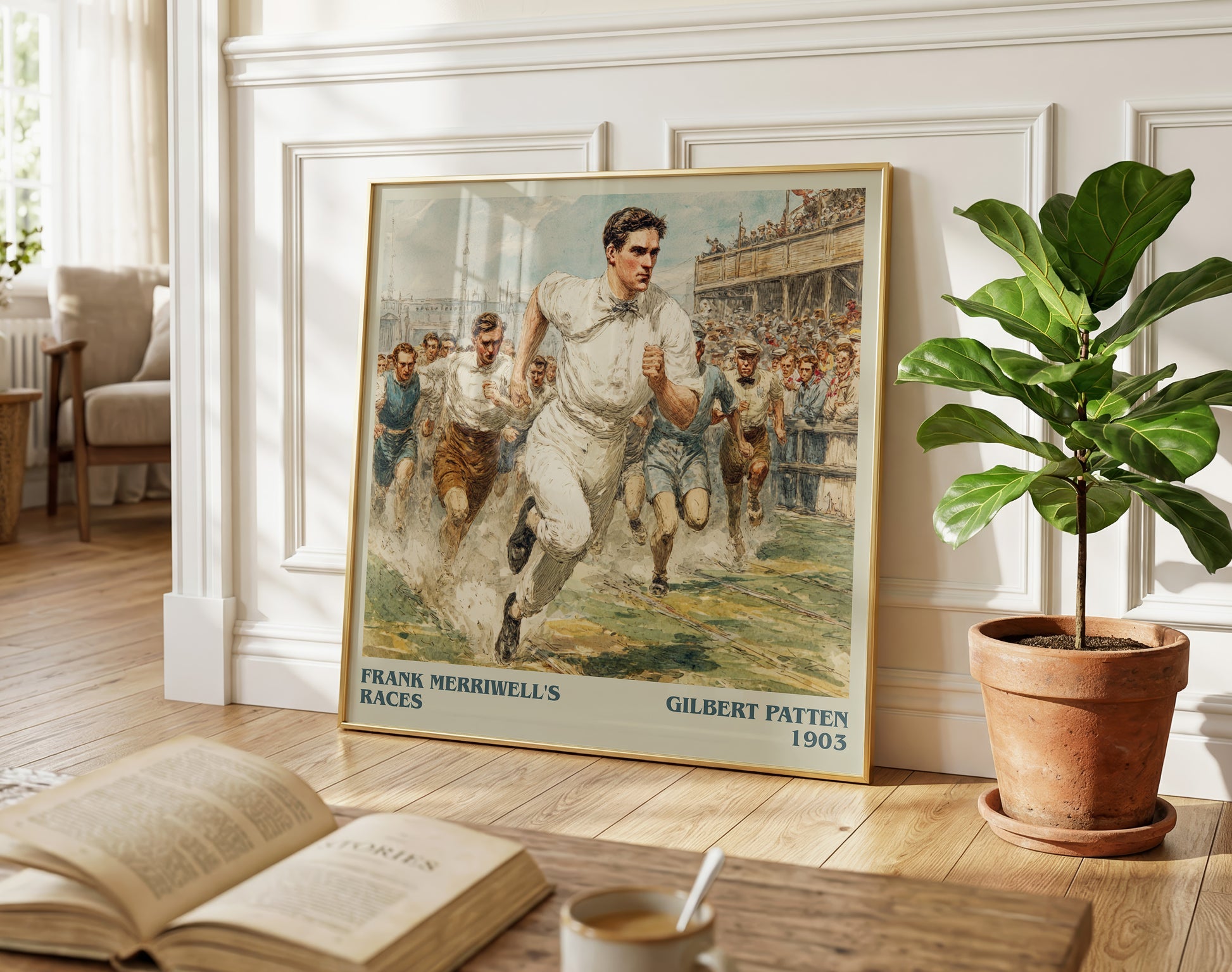 Frank Merriwell's Races literary poster paired in gallery wall – literary art prints