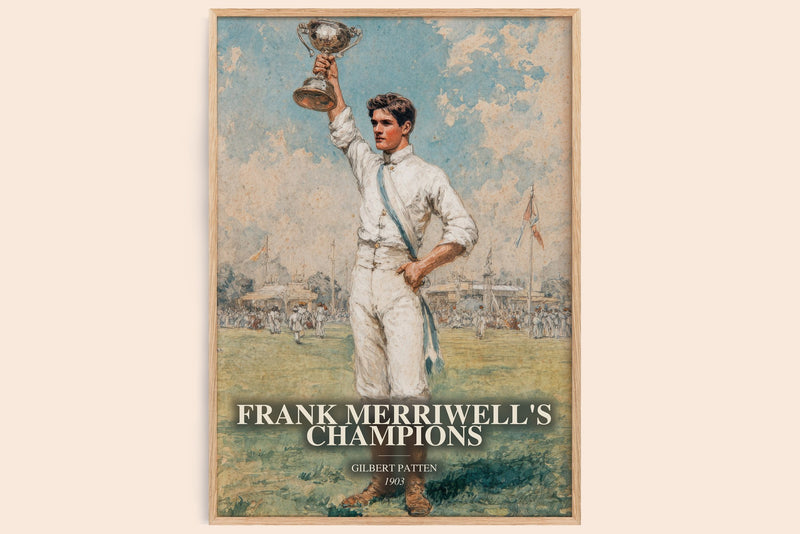 Frank Merriwell'S Champions watercolour book poster by Gilbert Patten – framed literary art print