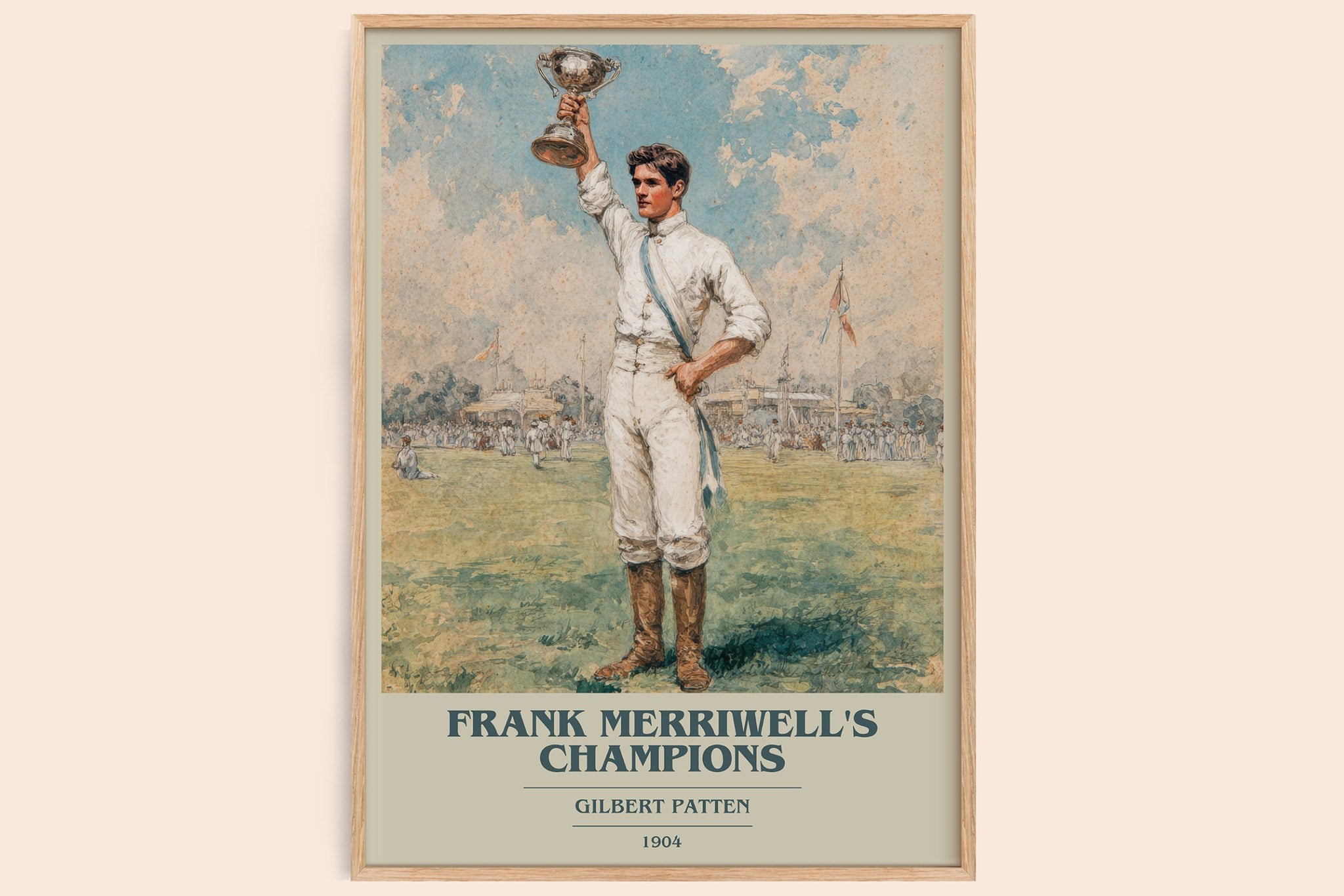 Frank Merriwell's Champions Book Cover Poster by Gilbert Patten
