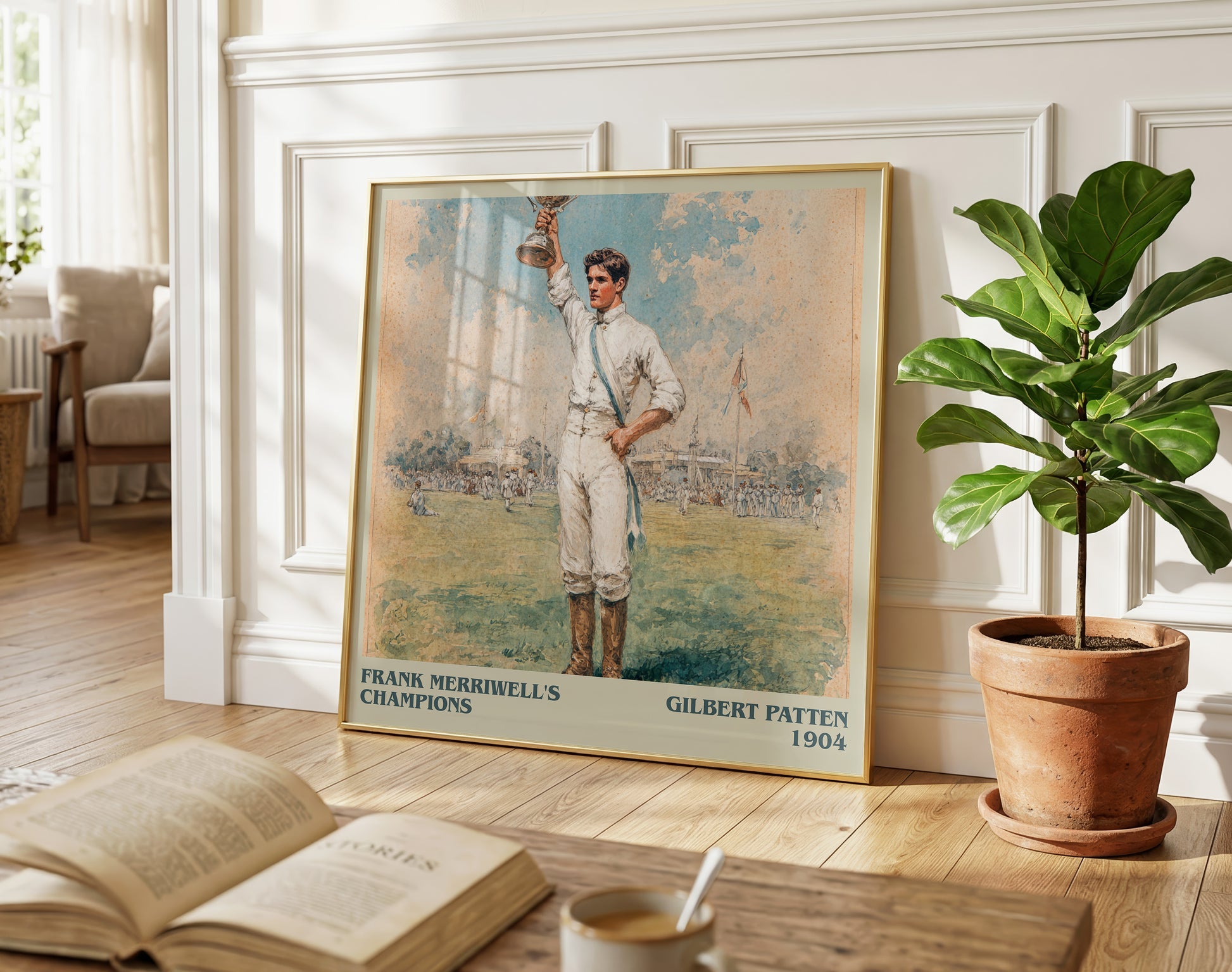 Frank Merriwell's Champions literary poster paired in gallery wall – literary art prints
