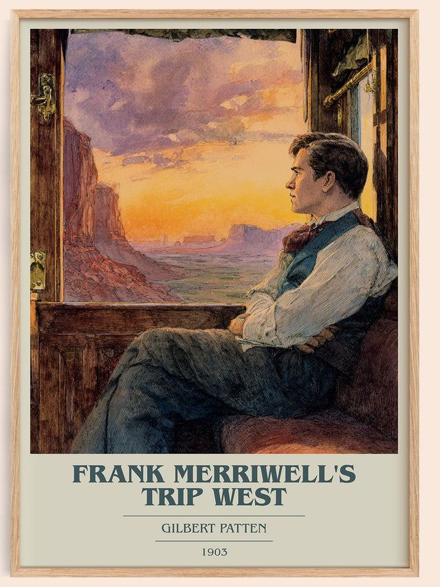 Frank Merriwell's Trip West Book Cover Poster by Gilbert Patten